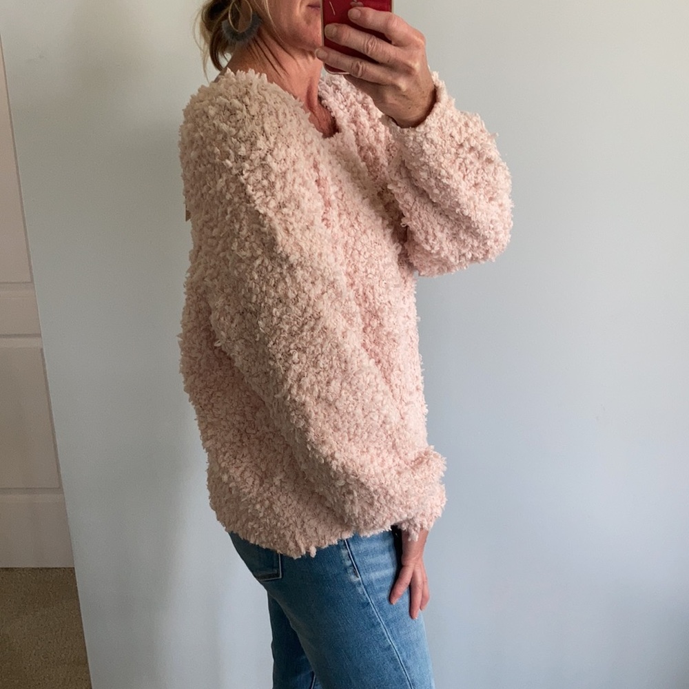 Blush, Fuzzy Knit Sweater - Picture 3 of 8